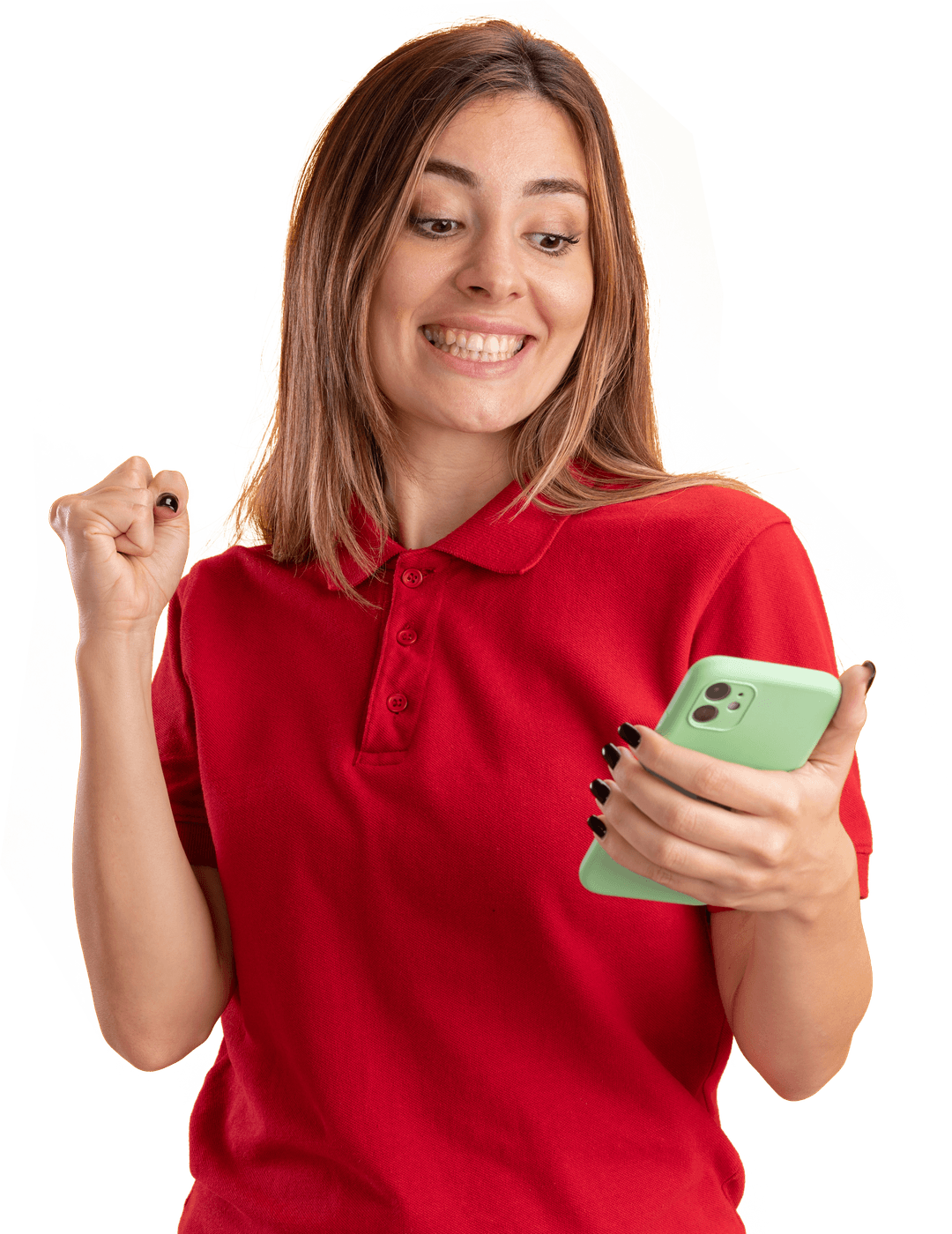 Woman using WhatsApp